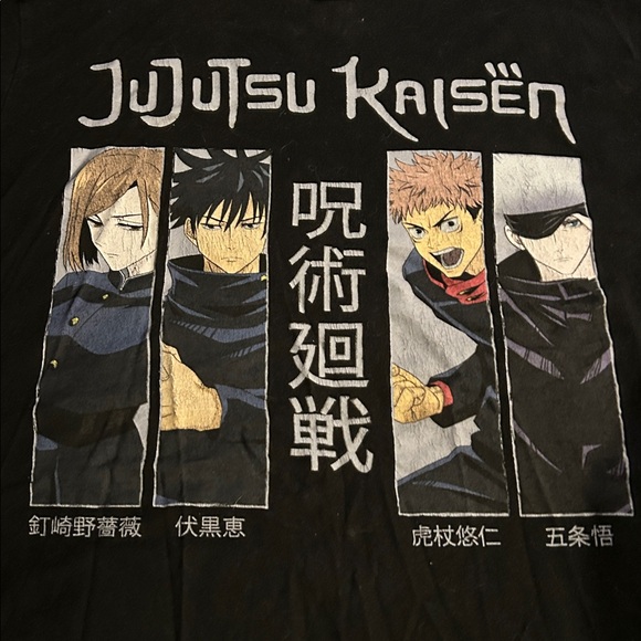 Other - Jujutsu Kaisen Black Graphic Anime T-Shirt